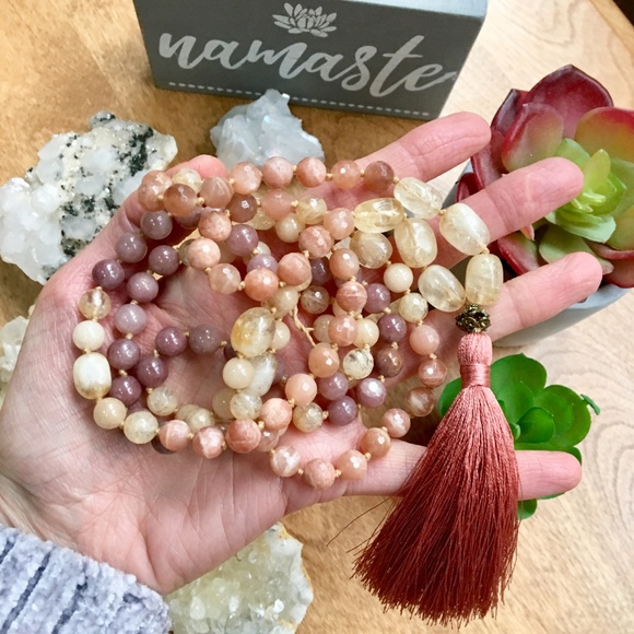 Handmade 108 Bead Mala Necklace, Yoga & Crystals - Picture 3 of 8